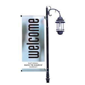 Back to Church Welcomes You Light Pole Banners