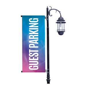 Bright Gradient Guest Parking Light Pole Banners