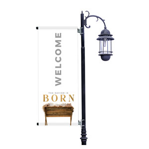 Born Manger Light Pole Banners