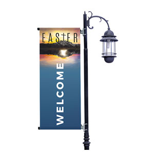 Easter Reflection Light Pole Banners