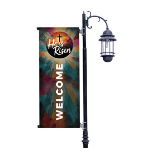 He Is Risen Hope Light Pole Banners