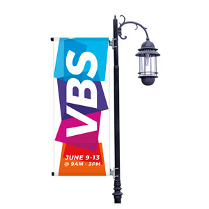 Vibrant Shapes VBS Light Pole Banners