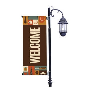 Father's Day Icons Light Pole Banners