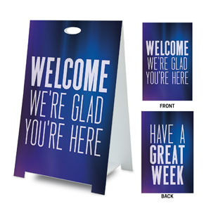 Aurora Lights Welcome Great Week Coroplast A-Frame