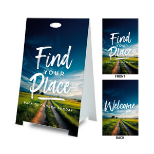BTCS Find Your Place Coroplast A-Frame