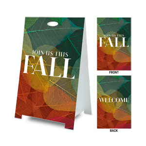 Fall Colorful Leaves Coroplast A-Frame