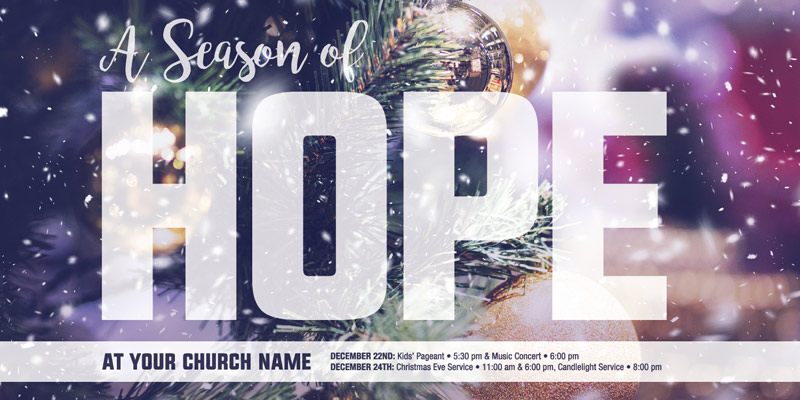 Church Postcards, Christmas, Christmas Season Hope, 5.5 x 11
