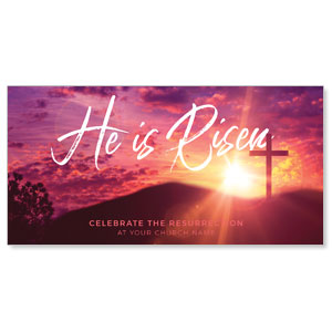 Pink Sunrise Risen 11" x 5.5" Oversized Postcards