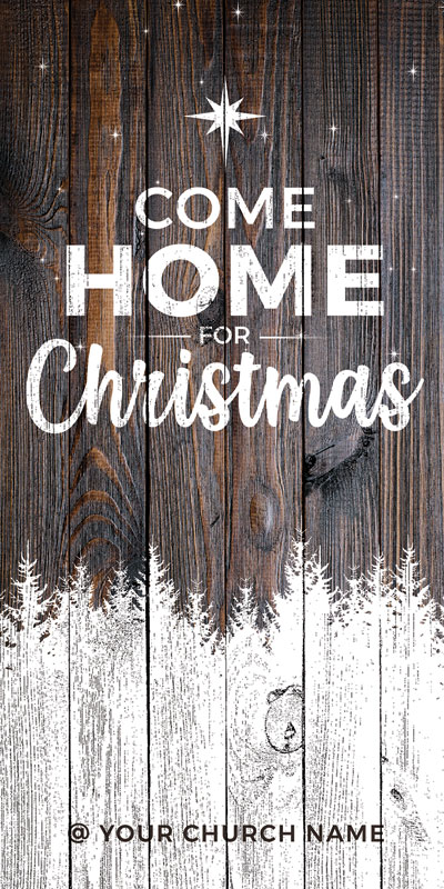 Church Postcards, Christmas, Dark Wood Christmas Come Home, 5.5 x 11