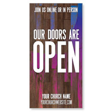 Colorful Wood Doors Are Open 