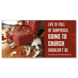 Surprises Dog 11" x 5.5" Oversized Postcards