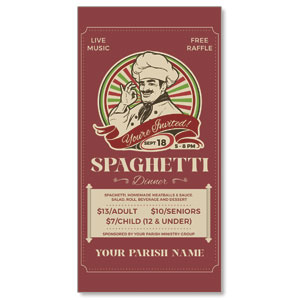 Spaghetti Dinner 11" x 5.5" Oversized Postcards