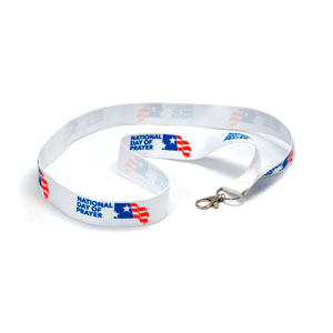 National Day of Prayer Lanyard - White Promotional Items