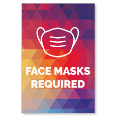 Geometric Bold Face Masks Required 