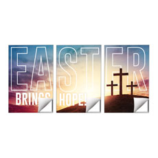 Easter Hope Outline Triptych 
