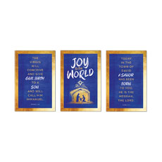 Joy to the World Nativity Triptych 