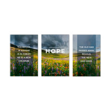 Easter Brings Hope Flowers Triptych 