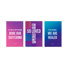 God So Loved Cross Triptych 