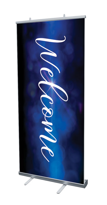 Banners, Christmas, Celebrate Christmas Blue Sparkle Welcome, 4' x 6'7
