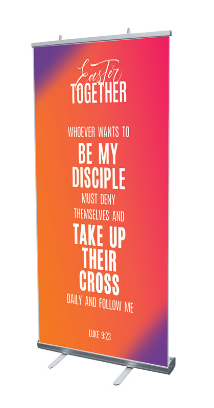 Banners, Easter, Easter Together Hues Scripture, 4' x 6'7