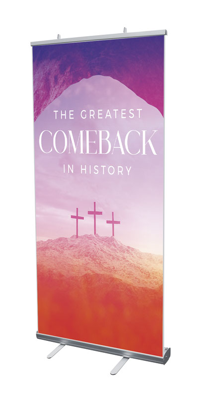 Banners, Easter, Greatest Comeback, 4' x 6'7
