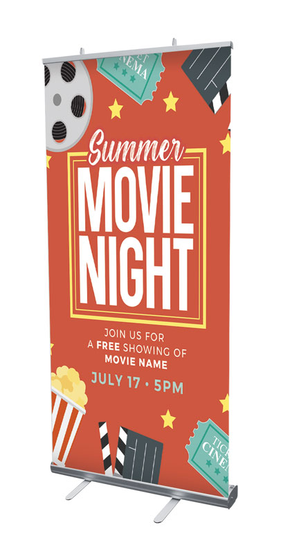 Banners, Summer - General, Summer Movie Night, 4' x 6'7