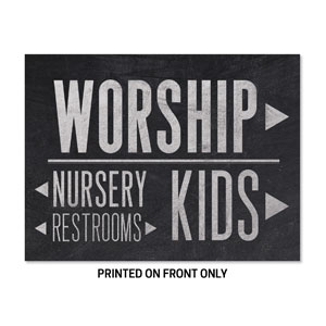 Slate Directional 23" x 17.25" Rigid Sign