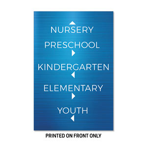General Blue School Directional 23" x 34.5" Rigid Sign