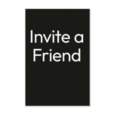 White Text Invite A Friend 