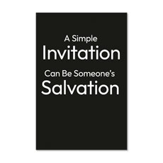White Text Simple Invitation 