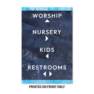 Blue Revival Directional 23" x 34.5" Rigid Sign