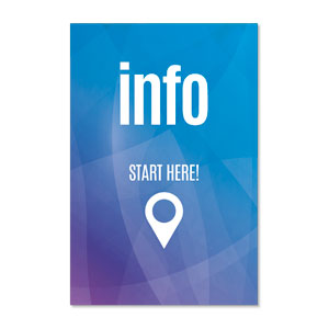 Bright Gradient Info 23" x 34.5" Rigid Sign