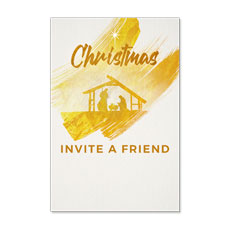 Christmas Gold Brush Stroke Invite A Friend 