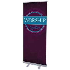 Together Circles Worship 2'7" x 6'7"  Vinyl Banner