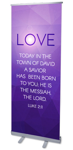 Banners, Christmas, Advent Luke 2 Love, 2'7 x 6'7