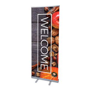 Wooden Slats Fall 2'7" x 6'7"  Vinyl Banner