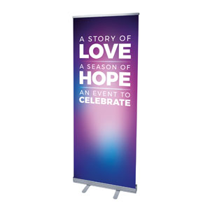 Story of Love 2'7" x 6'7"  Vinyl Banner
