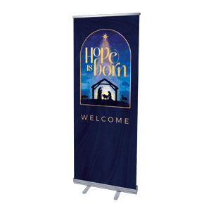 Hope Is Born Nativity 2'7" x 6'7"  Vinyl Banner