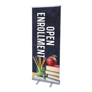Open Enrollment Time 2'7" x 6'7"  Vinyl Banner