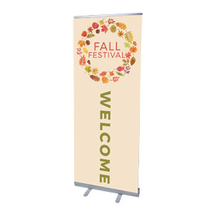 Fall Festival Foliage 2'7" x 6'7"  Vinyl Banner