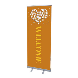 Love Fall Leaves 2'7" x 6'7"  Vinyl Banner