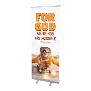 Kids All Things Are Possible 2'7" x 6'7"  Vinyl Banner