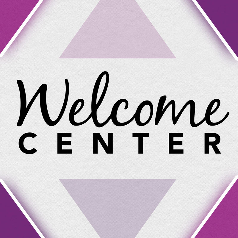 Banners, Welcome, Welcome Diamond Purple, 3' x 3'
