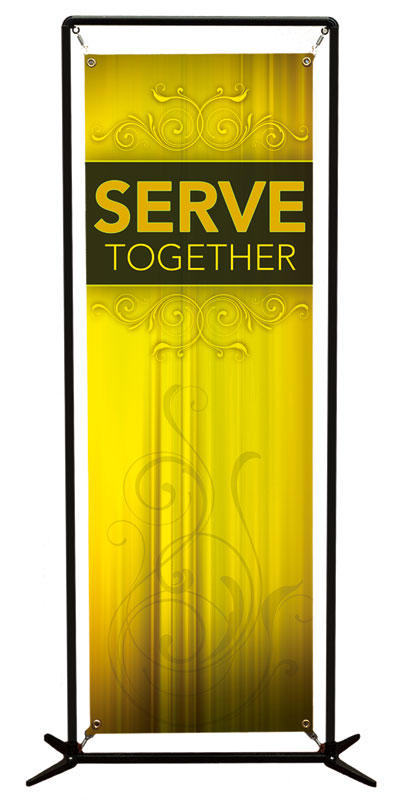 Banners, Church Theme, Together Serve, 2' x 6'