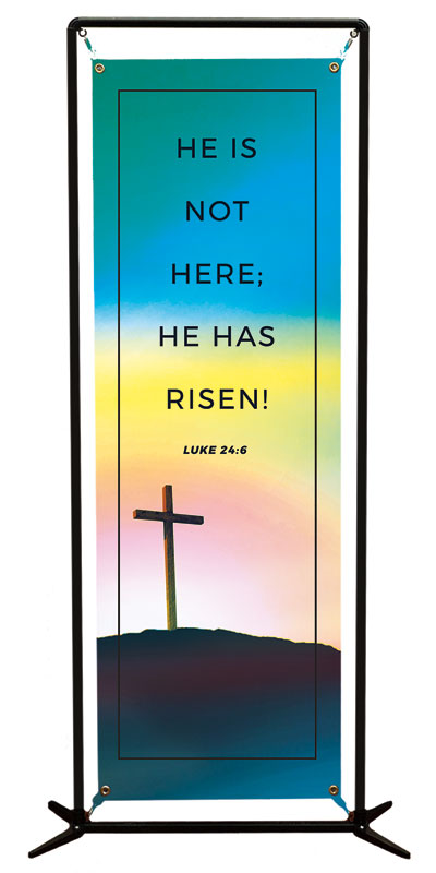 Banners, Bold Easter Calvary Hill Cross, 2' x 6'