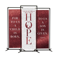 Christmas Brings Hope Sparkle Triptych 