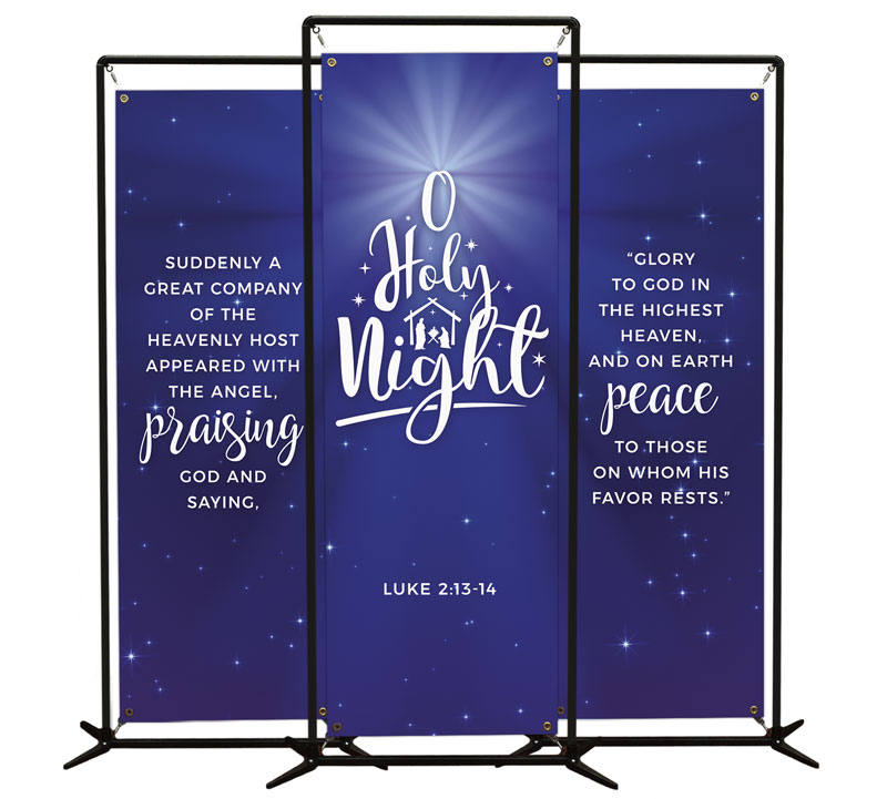Banners, Christmas, O Holy Night Triptych, 2' x 6'