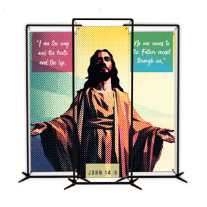 John 14:6 Triptych 2' x 6' Banner