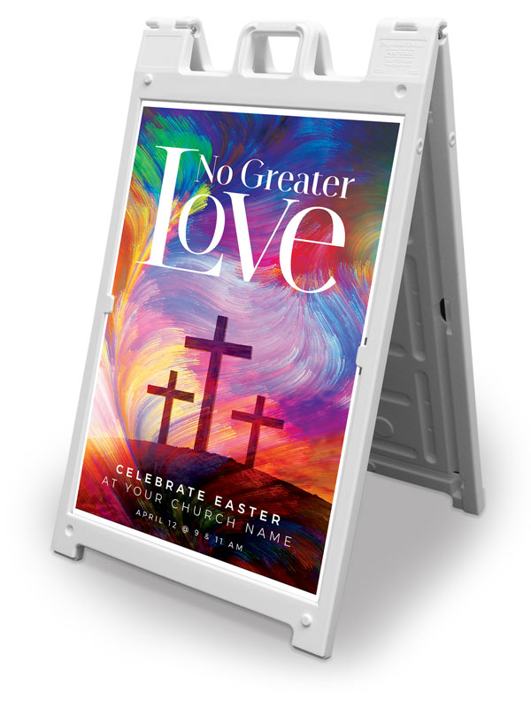 Banners, Easter, No Greater Love, 2' x 3'