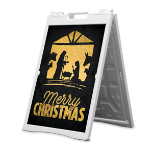 God With Us Gold 2' x 3' Street Sign Banners